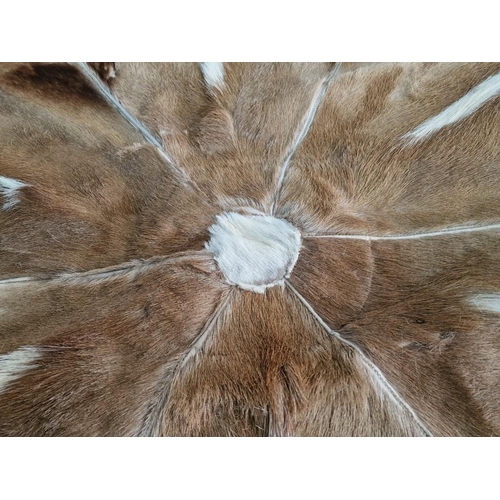 303 - Kudu Skin / Hide Carpet (African Antelope), (Approx. Ø: 130cm)