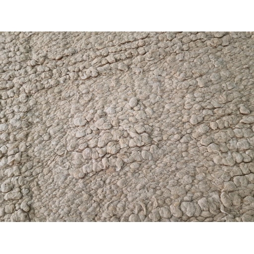 304 - Large Thick / Heavy Woollen Carpet in Cream Colour with Square Pattern, (Approx. 260 x 175cm)