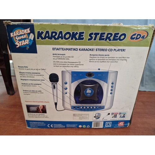 328 - 'The Singing Machine' Karaoke Stereo CD Player, with Box and 3 x Microphones