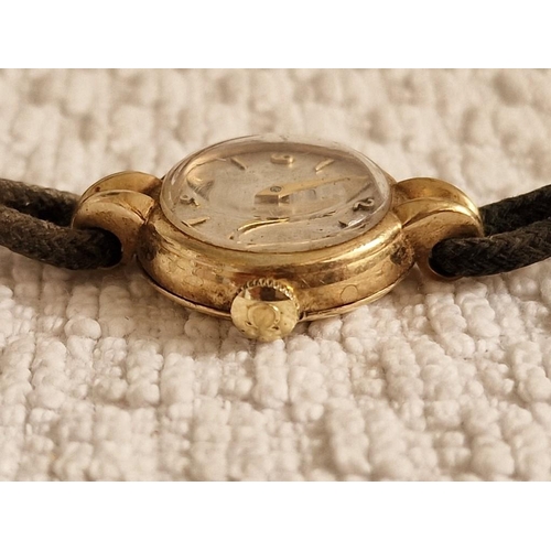 58 - Vintage 9ct Gold Ladies Omega Cocktail Watch, Art Deco Style with #244 Calibre Movement with Serial ... 