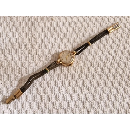 58 - Vintage 9ct Gold Ladies Omega Cocktail Watch, Art Deco Style with #244 Calibre Movement with Serial ... 