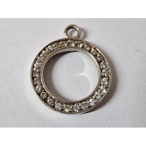 62 - Silver Gemini Pendant on White Metal Chain, Together with 2 x Silver Rings (one with stone missing) ... 