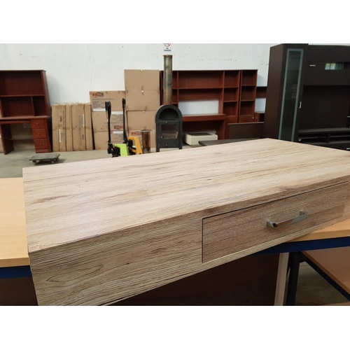 259 - Light Wood Effect Desk Top with 2 - Drawers