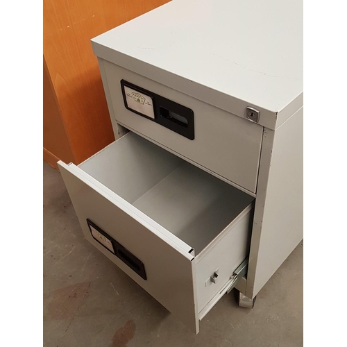 324 - 2 - Drawers Metal Unit on Wheels (46.5 x 49 x 65cm)