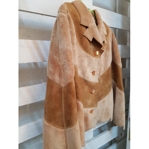 372 - Fancy Winter Ladies Jacket in Bright Beige Colour, Size S/M