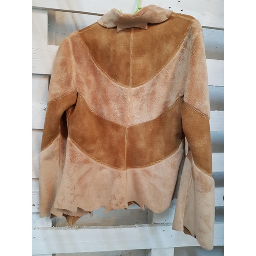 372 - Fancy Winter Ladies Jacket in Bright Beige Colour, Size S/M