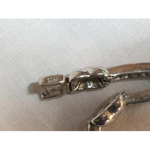 389 - Silver (.925) Bracelet with Crystals (L:18cm)