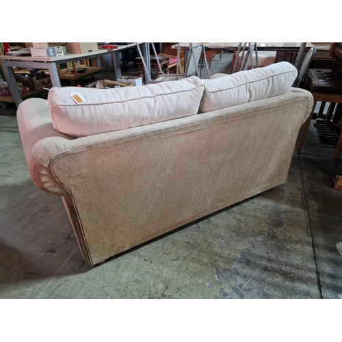 261 - Beige Colour Fabric 2-Seat Sofa, (Approx. 157 x 84cm)