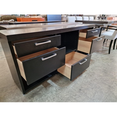 76 - BoConcept Sideboard; A Modern Designer Wenge Colour Unit with 5-Drawers and 3 x Open Shelves, (Appro... 