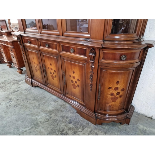 98 - Large Classical Style Sideboard / Display Cabinet with Arched Top, Curved Sides, Drawers & Cupboards... 