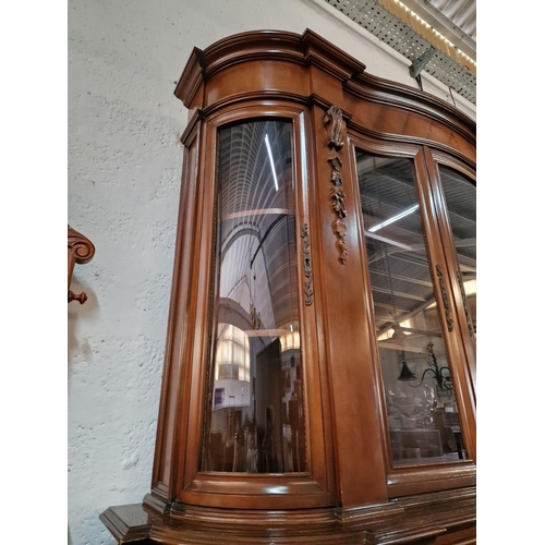 98 - Large Classical Style Sideboard / Display Cabinet with Arched Top, Curved Sides, Drawers & Cupboards... 