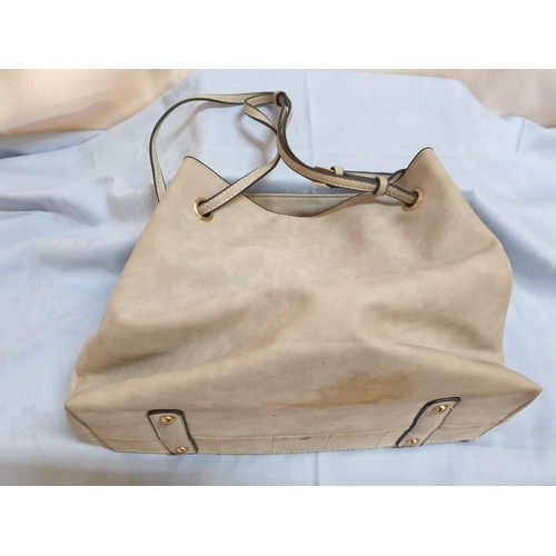 307 - Ladies Light Grey Colour Large Handbag