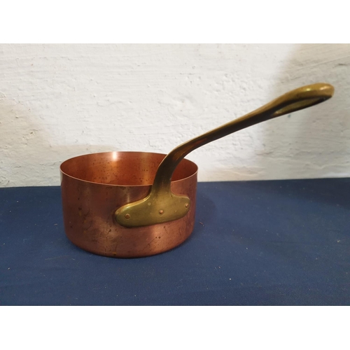 333 - Vintage Style Copper Pan with Brass Handle