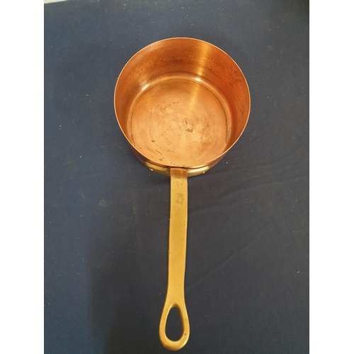 333 - Vintage Style Copper Pan with Brass Handle