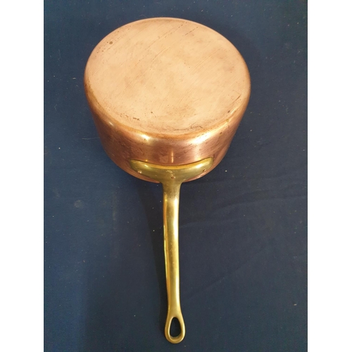 333 - Vintage Style Copper Pan with Brass Handle