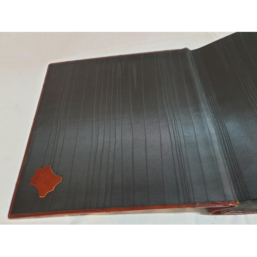 376 - Retro Style Photo Album with Brown Leather Cover (37 x 37cm) in Original Box