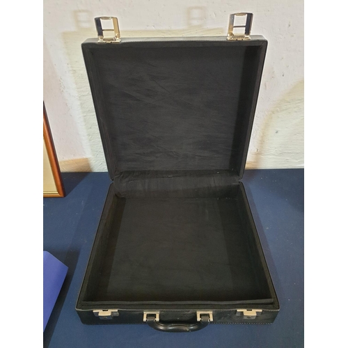 377 - Black Retro President Briefcase (42 x 40 x 12cm)