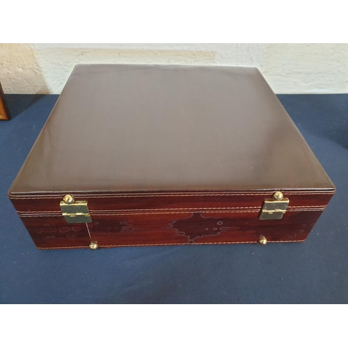 380 - Brown Retro President Briefcase (42.5 x 40.5 x 13cm)