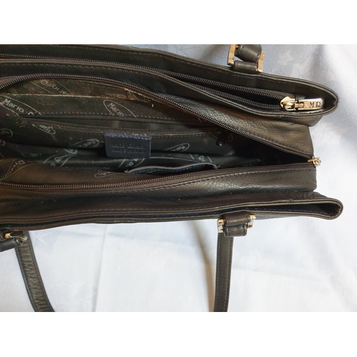 458 - Mario Rivaldi Black Leather Ladies Handbag (with Dust Bag)