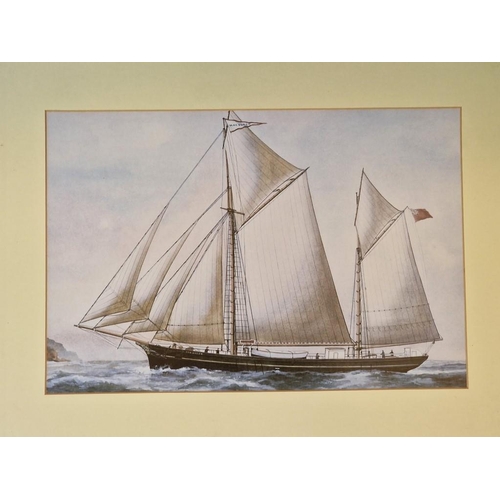 29 - Collection of 10 x Framed Prints of Sailing Ships; Mounted, in Gold Colour Frames, (Approx. 35 x 45c... 