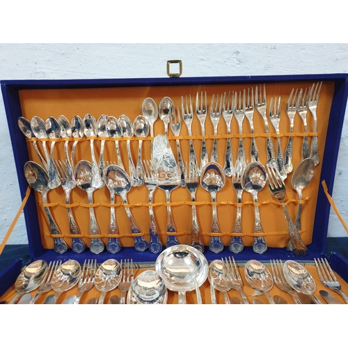 284 - Super Full Set of Cutlery with Decorative Silver Plated Handles in Display Box