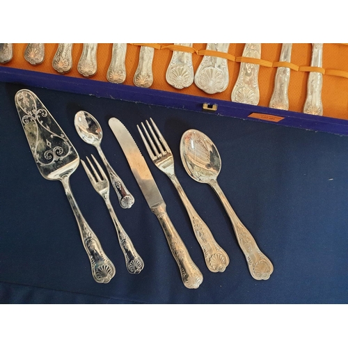 284 - Super Full Set of Cutlery with Decorative Silver Plated Handles in Display Box