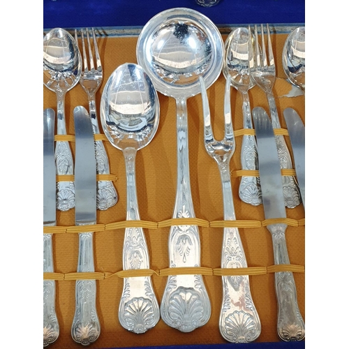 284 - Super Full Set of Cutlery with Decorative Silver Plated Handles in Display Box