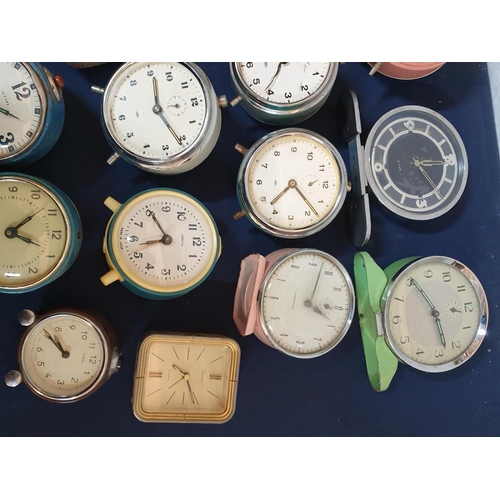 553 - Collection of Vintage and Retro Alarm Clock for (Some Working,  Repair, Spare Parts (15pcs)