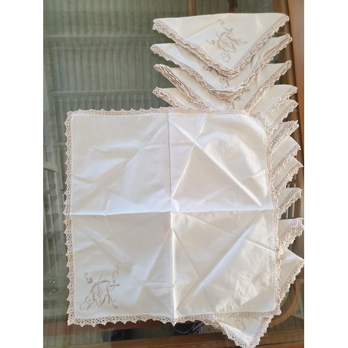 517 - 2 x Set of Cotton Napkins (12pcs each set), (24pcs)