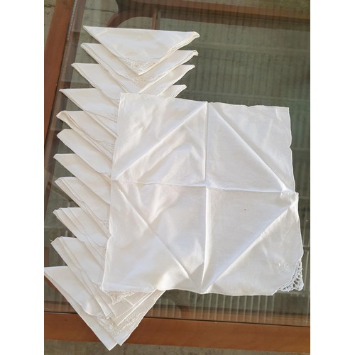 517 - 2 x Set of Cotton Napkins (12pcs each set), (24pcs)