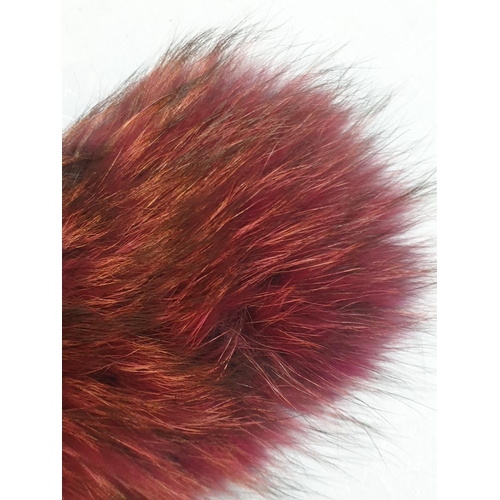 418 - Raccoon Fur Collar in Tinted Purple Colour