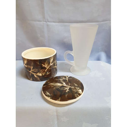 629 - Assorted Home Collection; Various Mugs, Pair Matching Candle Holders and Large Trinket Box (10pcs)