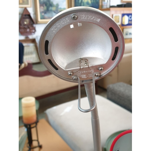 636 - Red and Silver Modern Desk Lamp (Un-Tested)