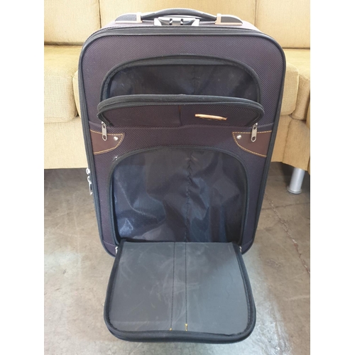 637 - Black and Navy Blue Small Suitcases on Wheels and with Removable Handle (A/F)