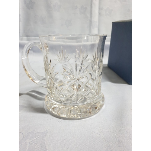 272 - Vintage Royal Scot Cut Crystal Beer Tankard, Boxed