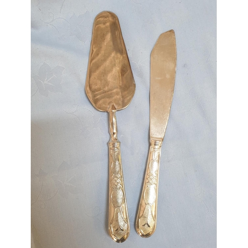 652 - Vintage Style Cake Serving Set inc; 6 x Cake Forks and Cake Slicers