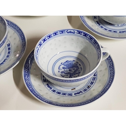 658 - Blue and White Dragon Motif Porcelain Dinner / Tea Set ( More Than 55x pcs ) Chinese Tea Pot with Cu... 