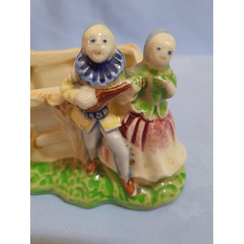 357 - Vintage Porcelain Dish / Figurines Made in Occupied Japan Together with Retro Porcelain Bells (3)