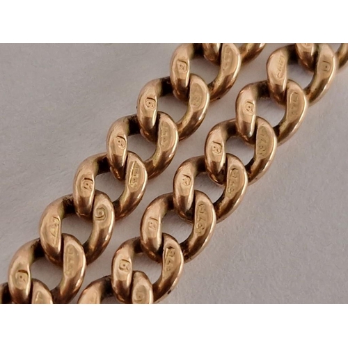 139A - 9ct Gold Albert / Pocket Watch Chain, (Approx. L: 2 x 23cm, Weight: 24.5g), 'T' Bar and 2 x Chains w... 