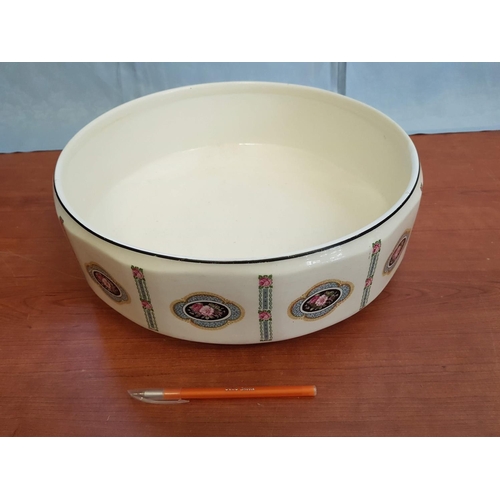 200 - Vintage Large Porcelain Bowl with Floral Pattern (Ø35cm x H:12cm)