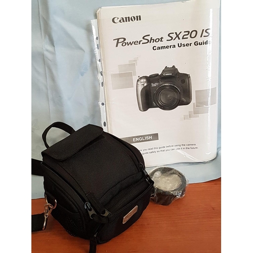 207 - Canon Power Shot SX20IS Camera with Case and Instruction