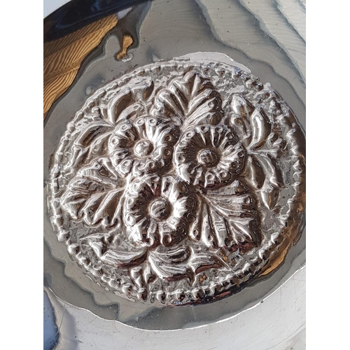 220 - Cypriot Solid Silver Pin Dish with Floral Embossed Pattern, Hallmarked .830, Total Weight 32.6grms