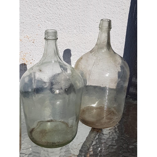 233 - Set of 4 x Demi John Glass Bottles