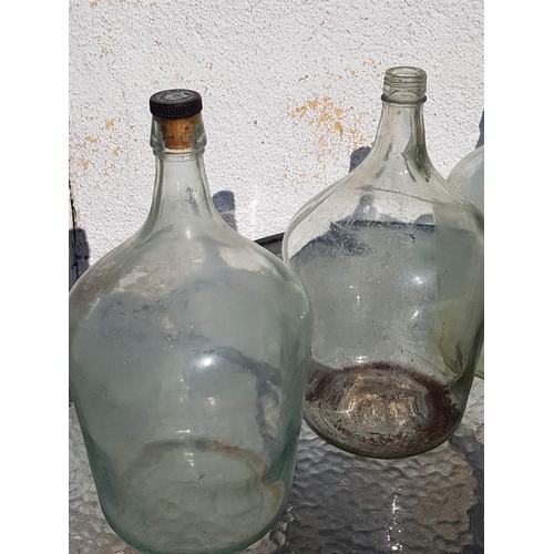 234 - Set of 4 x Demi John Glass Bottles