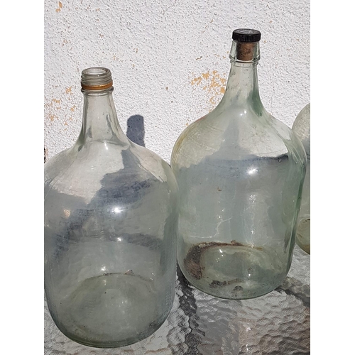 235 - Set of 4 x Demi John Glass Bottles