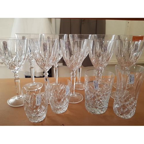 564 - Collection of 14 x Crystal Glasses inc; 5 x Red Wine Glasses, 5 x White Wine Glasses and 4 x Assorte... 