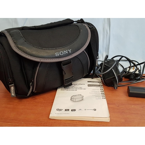 608 - Sony Hybrid Model No:  DCR-DVD110E Digital Video Camera Recorder with Accessories and Case (Un-Teste... 