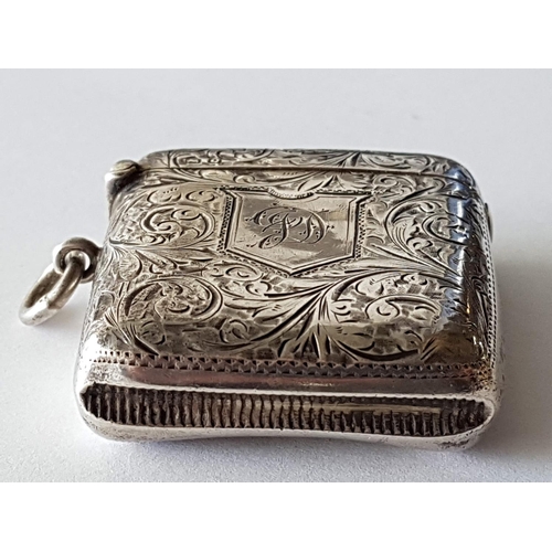 67 - Vintage Solid Sterling Silver English Vest Box Hallmarked .925 Made in Chester, Maker W.N. Total Wei... 