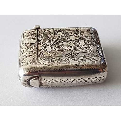 67 - Vintage Solid Sterling Silver English Vest Box Hallmarked .925 Made in Chester, Maker W.N. Total Wei... 