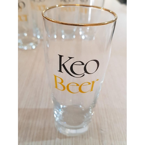 539 - Collection of 6 x Collectable Keo Beer Glasses